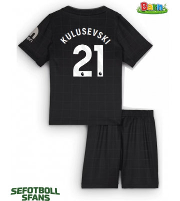 Tottenham Hotspur Dejan Kulusevski #21 Bortaställ Barn 2025-26 Kortärmad (+ Korta byxor)